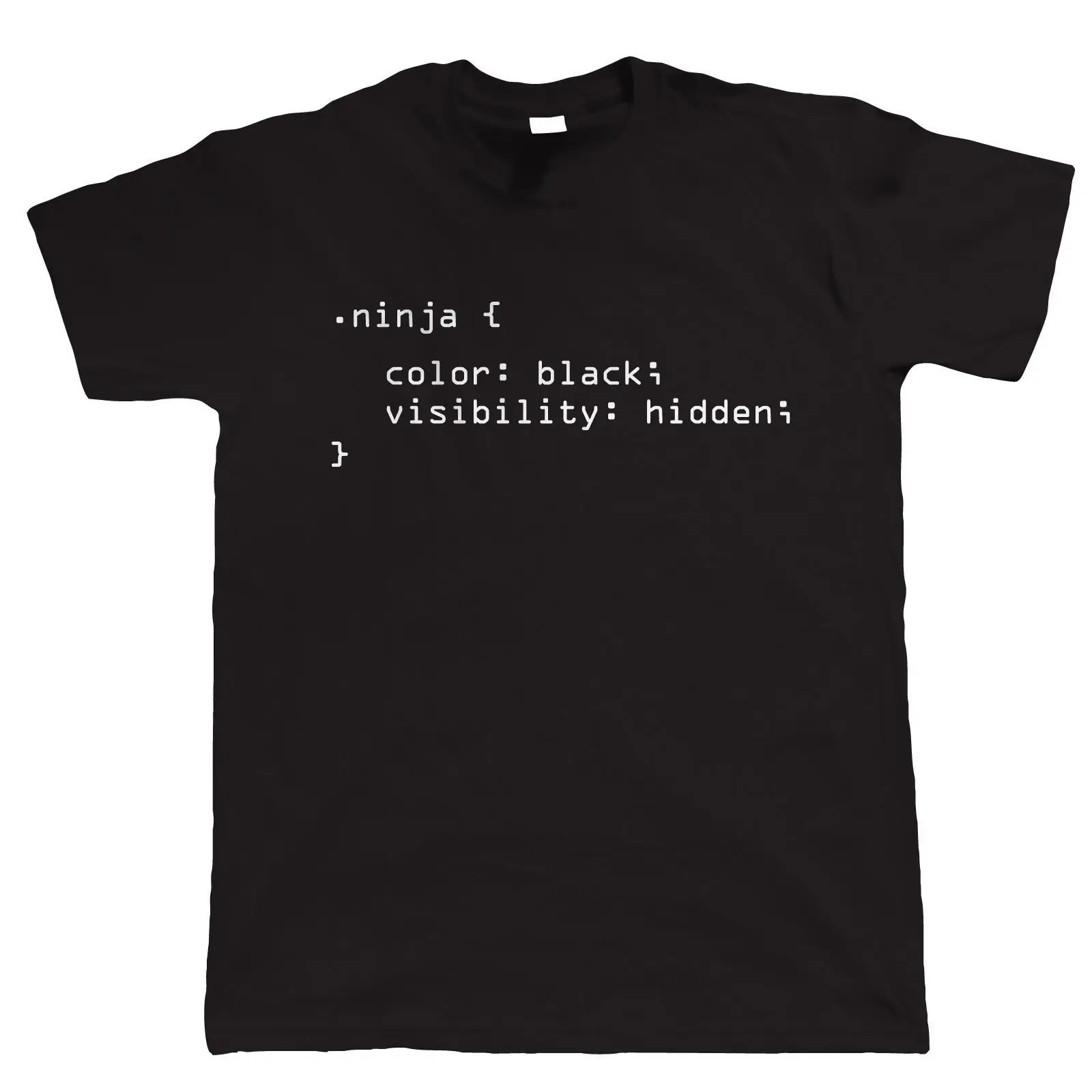 

Ninja Code, Mens Funny T Shirt - Web Developer Designer Geek Classic Cotton Men Round Collar Short Sleeve Top Tee T-shirt