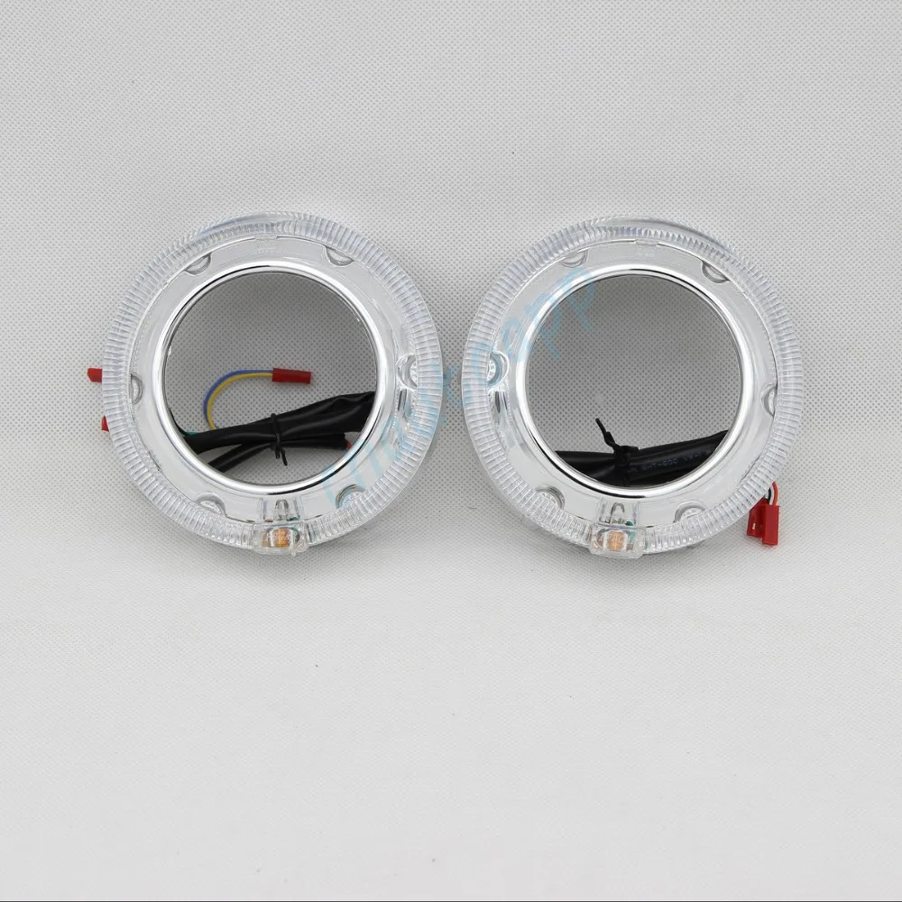 LED Headlights lens bluetooth angel eyes 5