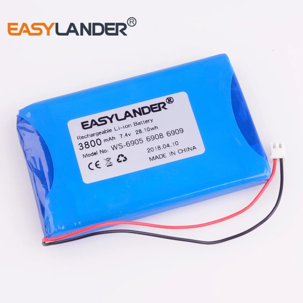 7,4 V 3800mAh литий-ионная аккумуляторная батарея для satlink WS-6912 WS-6918P WS-6922 WS-6932 WS-6935 WS-6936 WS-6966 WS-6965 WS-6966 WS-6969 Hd Dvbs2