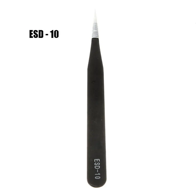 ESD-10 к ESD-15 антистатические изогнутые прямая законцовка щипцы прецизионные паяльные пинцеты набор электронный ЭСР инструмент для пинцета