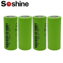 4pcs Original NEW Soshine IFR26650-32A IFR26650 Li-ion battery IFR 26650 3.2V 32A 3200mah Rechargeable LiFePO4 lithium battery