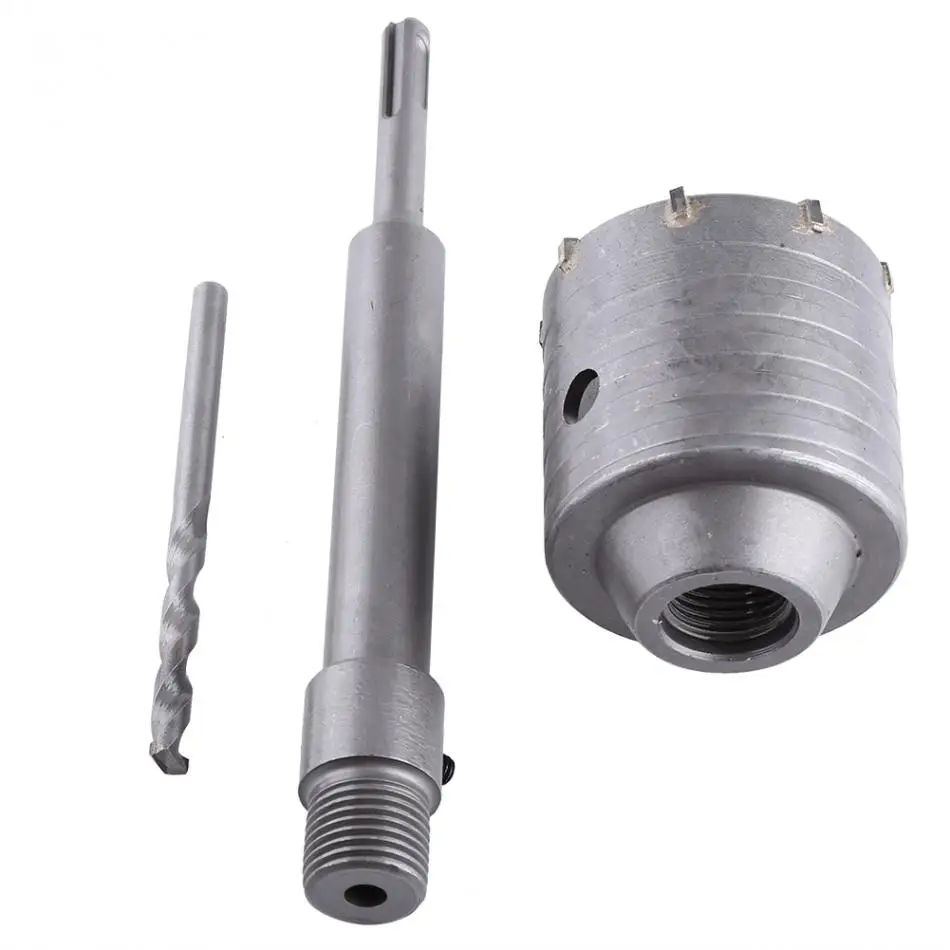 

65mm Concrete Drill Bit Wall Hole Saw Cutter Set Brick Cement Stone Holesaw 200mm Rod With Wrench