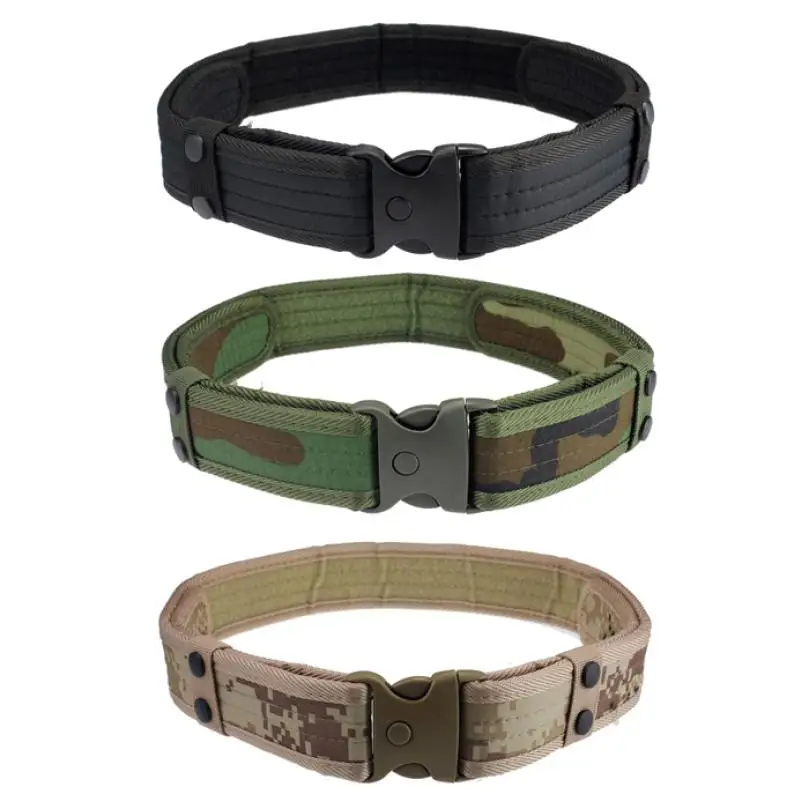 High Quality Men Belts luxury New Woodland Camo Waistband Tactical