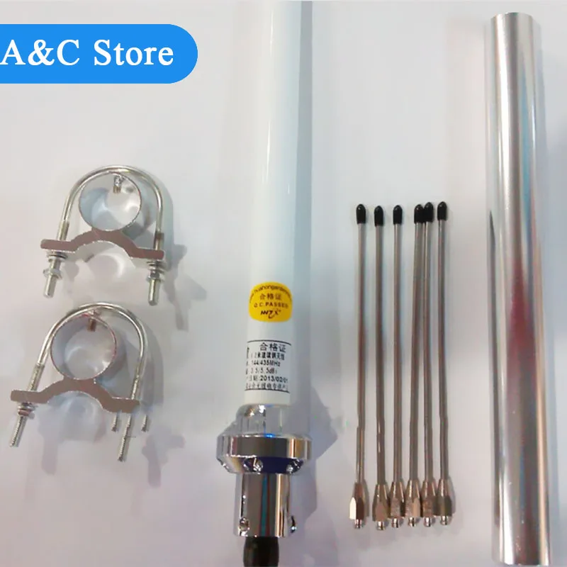 UV 144/435Mhz two band vhf uhf dual band omni fiberglass base antenna SO239 SL16-K outdoor repeater walkie talkie antenna UV 144/435Mhz two band vhf uhf dual band omni fiberglass base antenna SO239 SL16-K outdoor repeater walkie talkie antenna