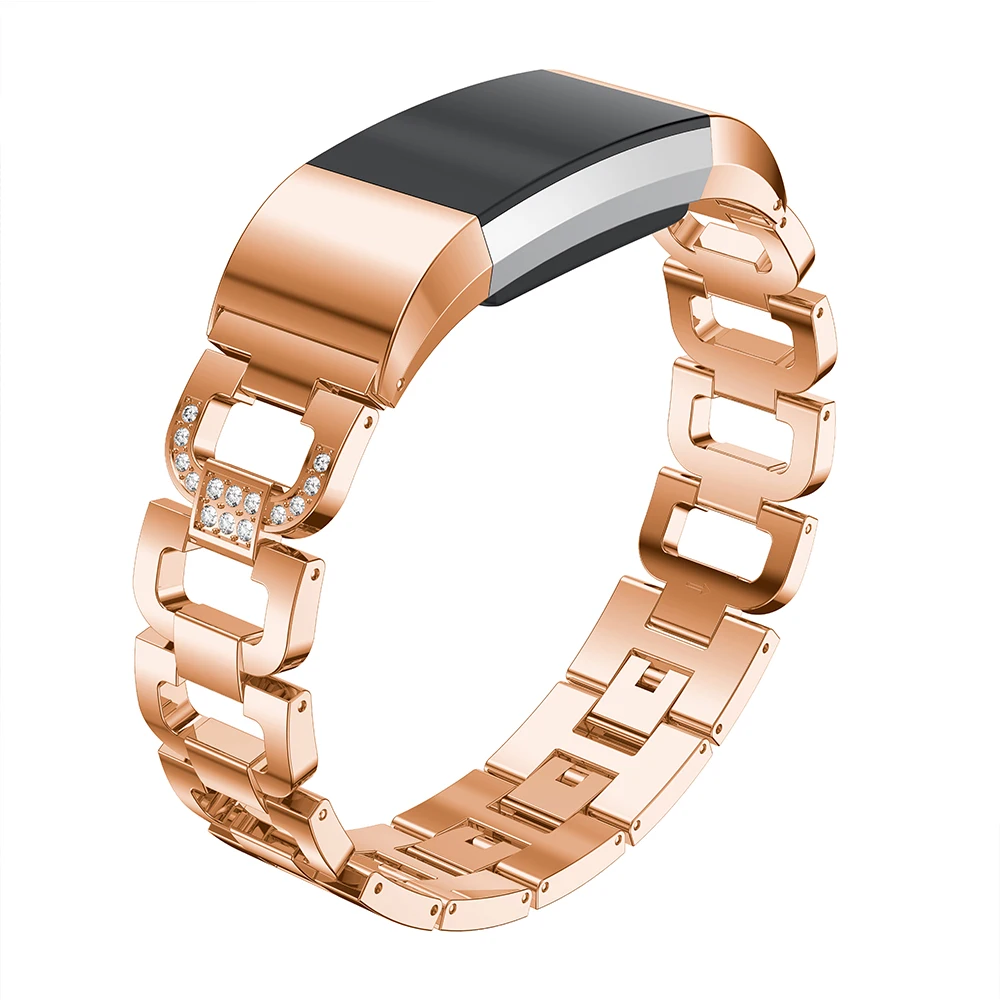 Часы для Fitbit заряд 2 замена Браслет ремешок металлический браслет регулируемый для Fitbit Charge 2 полосы с горный хрусталь