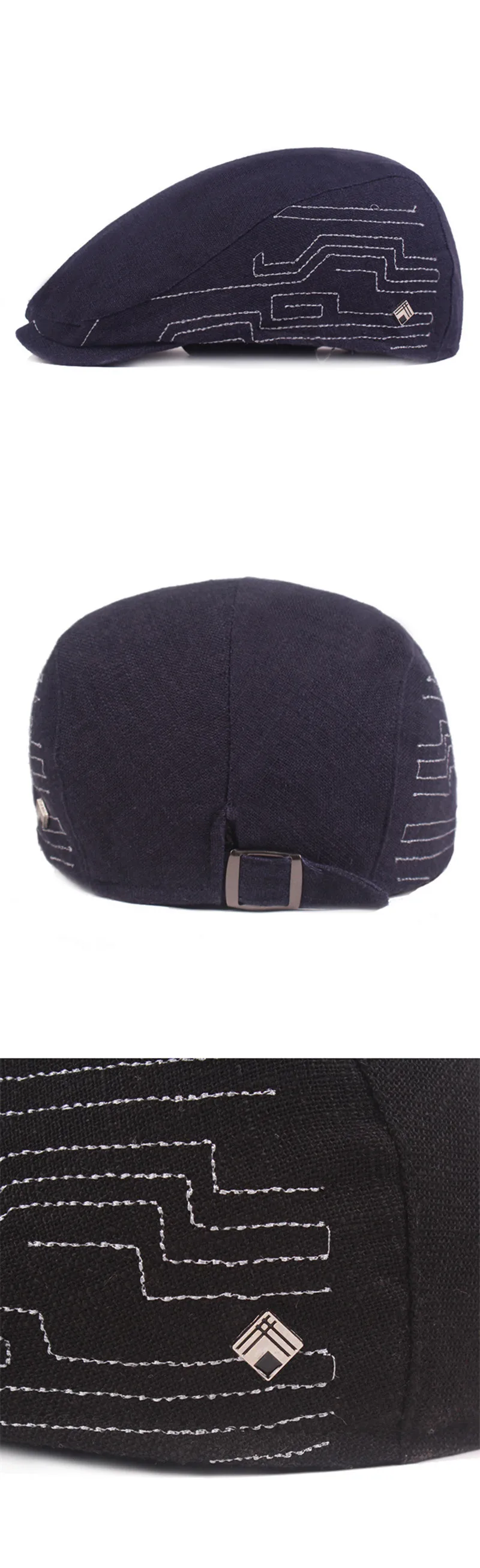 SILOQIN Folk-custom Мужская Ретро-берет Snapback cap Регулируемый размер Женская тонкая дышащая Кепка с язычком 2019 Новая Модная молодежная шляпа