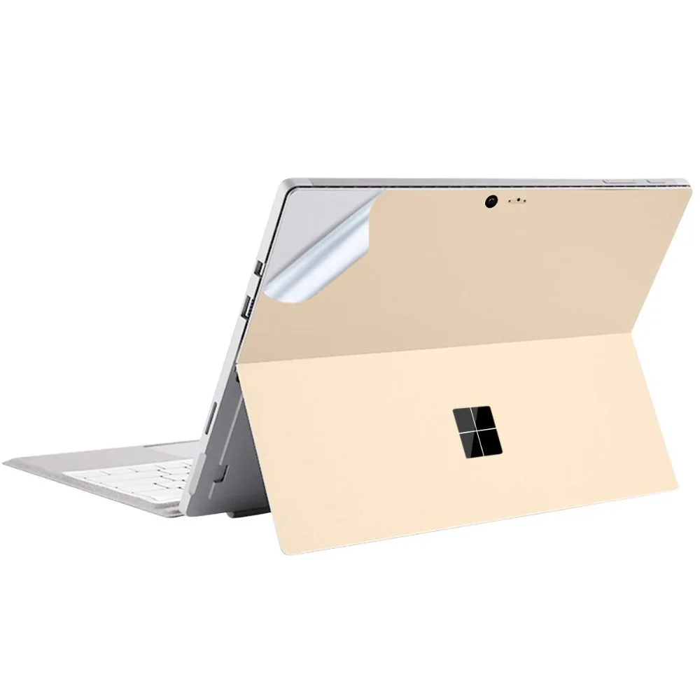 Для microsoft Surface Go наклейка на кожу защитный винил наклейка Обложка точность легко наносить ультра тонкий цвет шампанского золото задняя крышка