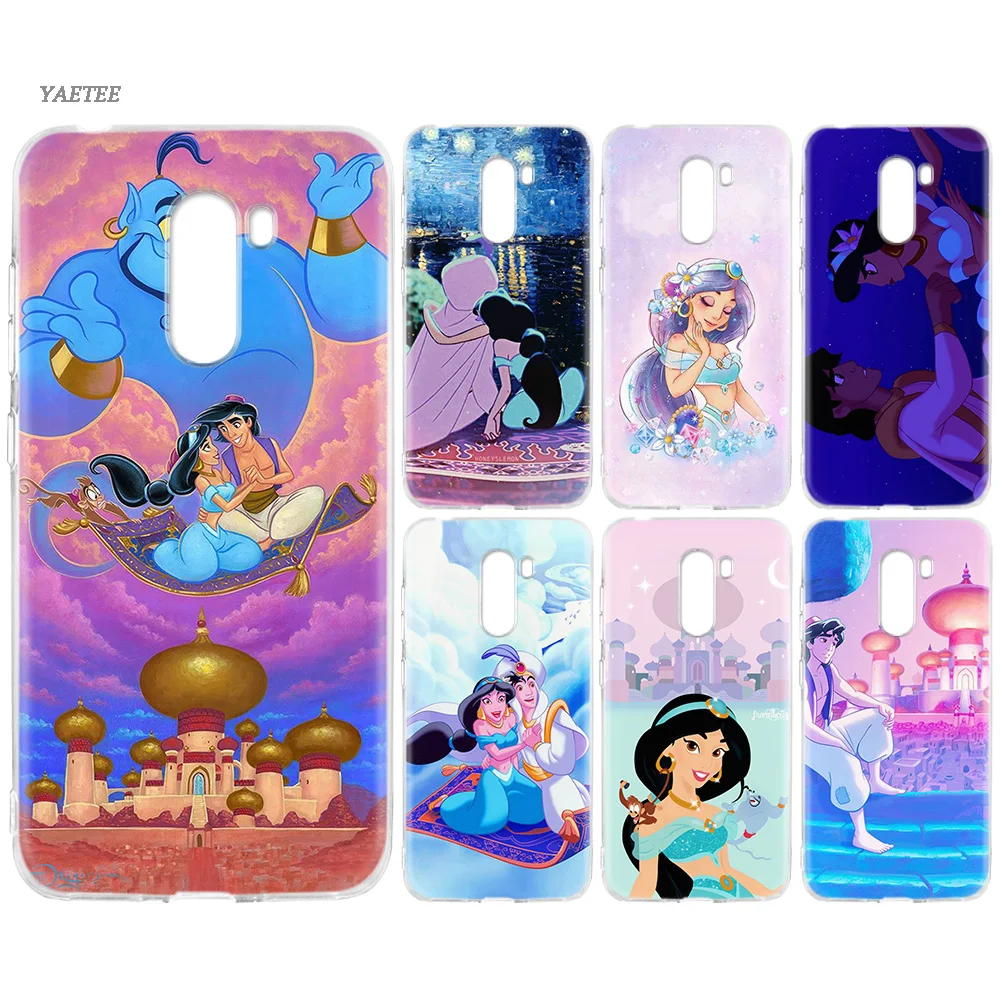 

Print Silicone Back Case For Xiaomi Pocophone F1 Mi 8 lite Play Redmi 5 Plus Note 7 6 Pro 5A 4 4X Cover Aladdin Jasmine
