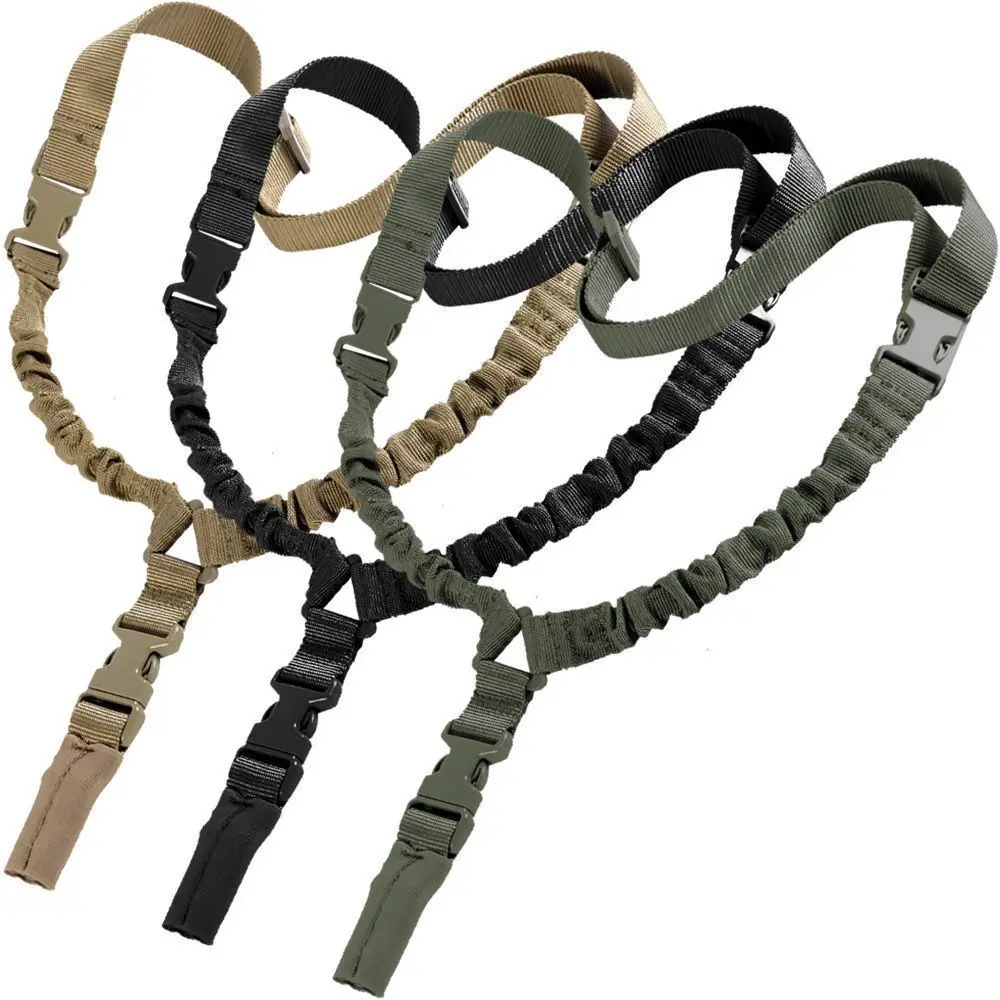 

Tactical Gun Sling Adjustable 1 Single Point Bungee Quick Release Rifle Strap System for Airsoft Hunting Accessories M4 ar15