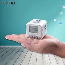 Square Mini Wireless Portable Stereo Speakers MP3 4 Player TF USB Subwoofer Computer Speakers Support For