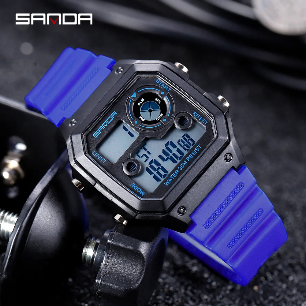SANDA, военные спортивные часы, электронные мужские часы, лучший бренд, Роскошные мужские часы, водонепроницаемые, светодиодный, цифровые часы, Relogio Masculino