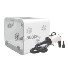 Новая автоматическая сушилка для собаки коробка из закаленного стекла+ акриловая пластина фен для маленьких домашних животных смарт-температурный дисплей Сушилка 220 В