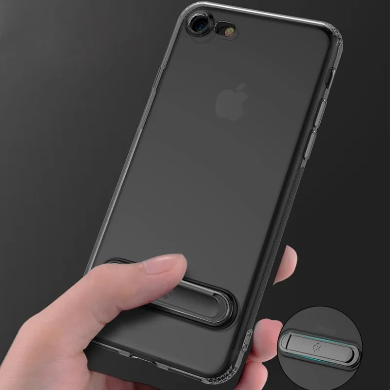 TOTUDESIGN для iPhone 8 и 7 ТПУ + PC Dropproof прозрачный защитный чехол с гальваническим