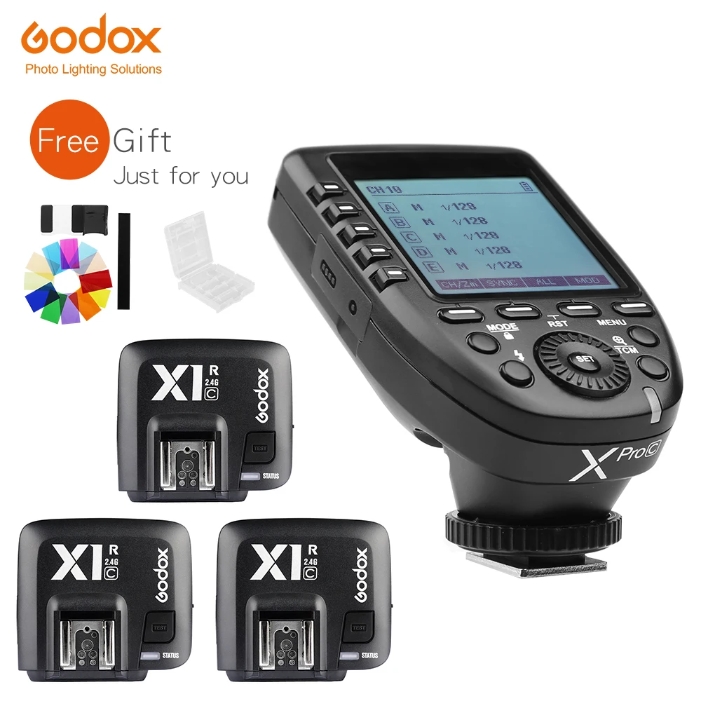 Беспроводной высокоскоростной приемник GODOX XPro C 2 4 ГГц с триггером и 3x Godox для