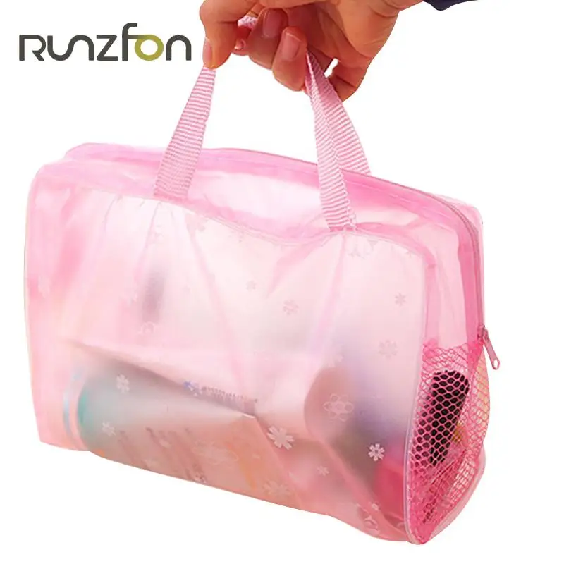 Waterproof Translucent PVC Travel Makeup Bag Cosmetic Tidy Organizer