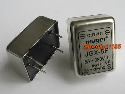 

1 pc JGX-5F DC-AC PCB SSR In 3-32VDC,Out 0-380VAC 5A Solid State Relay