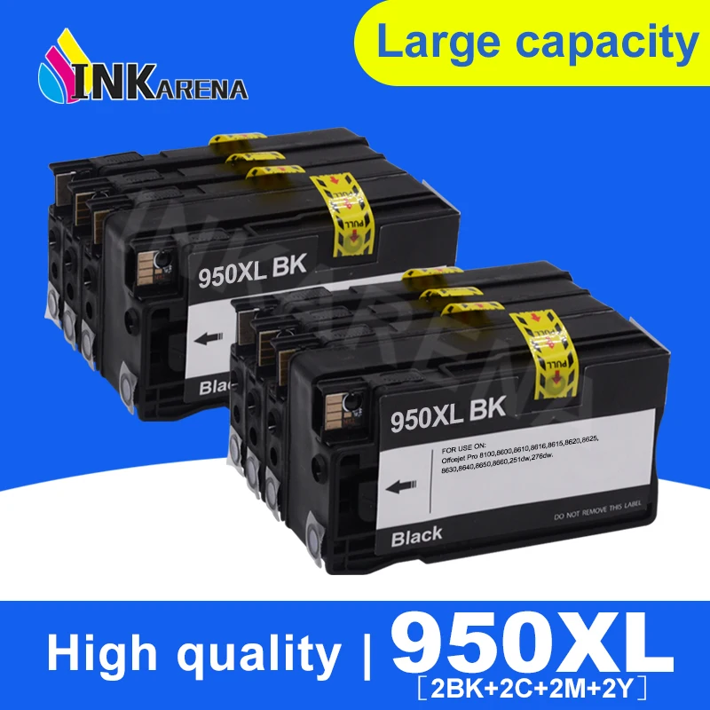INKARENA 2 комплекта 950XL Замена для принтера HP 950 951 картридж Officejet pro 8615 8625 251dw 276dw 8100 8610 |