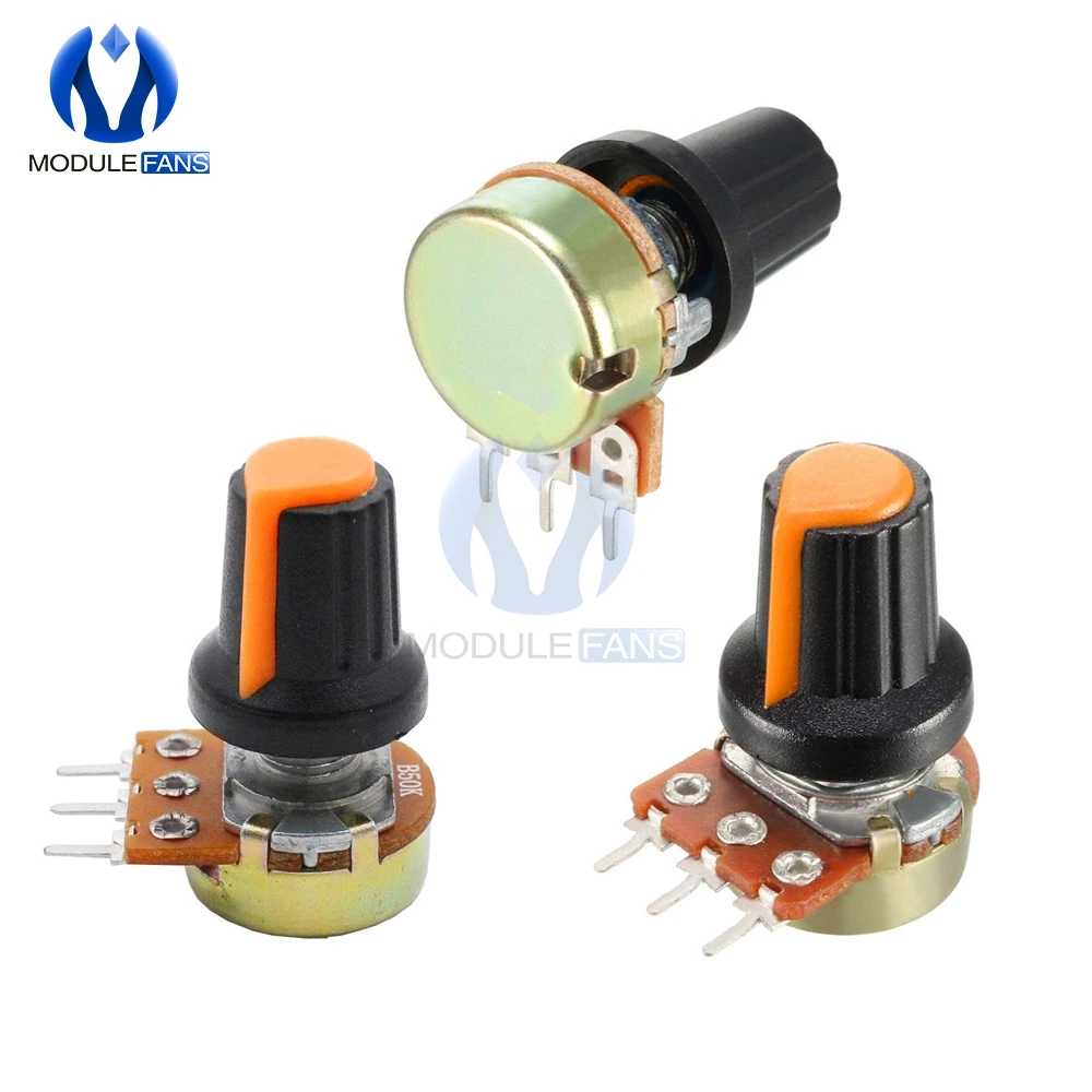 

5PCS WH148 With Cap Linear Taper Rotary Potentiometer 1K 2K 3K 5K 10K 20K 30K 50K 100K 200K 300K 500K 1M Ohm Diy AG2 A-2