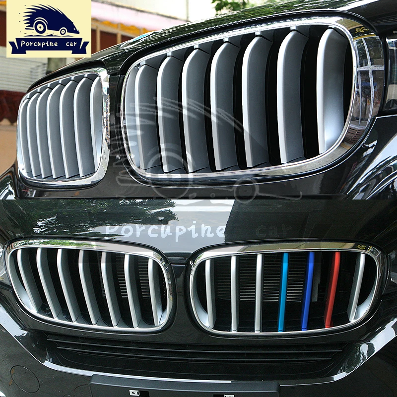 

14 pcs Front Grill Cover Trim ABS Chrome Sequins For BMW X5 X6 F16 F15 2014 2015 2016 2017 Hot Sell Car Accessories