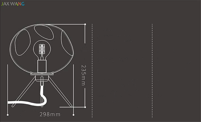 Европейский современный креативный неправильной формы стеклянный Настольный светильник металлические настольные светильники для гостиной спальни прикроватная лампа для учебы освещение Декор