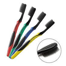 2 шт./партия, Высококачественная нано бамбуковая древесно-Угольная волоконная мягкая щетина, удобная зубная щетка