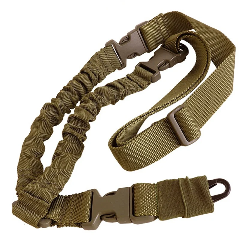 

CQC Airsoft Military Adjustable Tactical Hunting One Single Point Bungee Rifle Gun Sling Strap