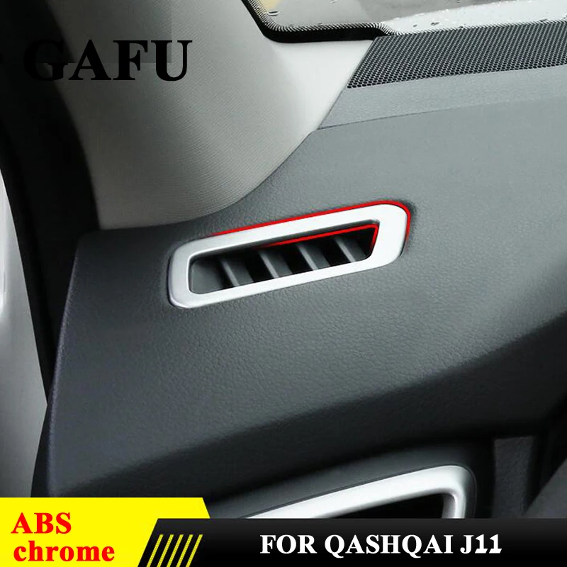 

For Nissan Qashqai j11 2014 2015 2016 2017 Dashboard Air Vent Trim Cover Bezel Interior Garnish car Accessories 2PCS