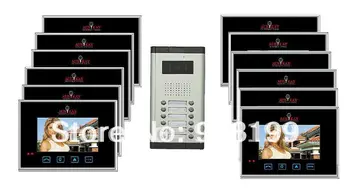 

TOP SELLING - 7"color video door phone with TOUCH SCREEN /doorphone /intercom system 1 to 12