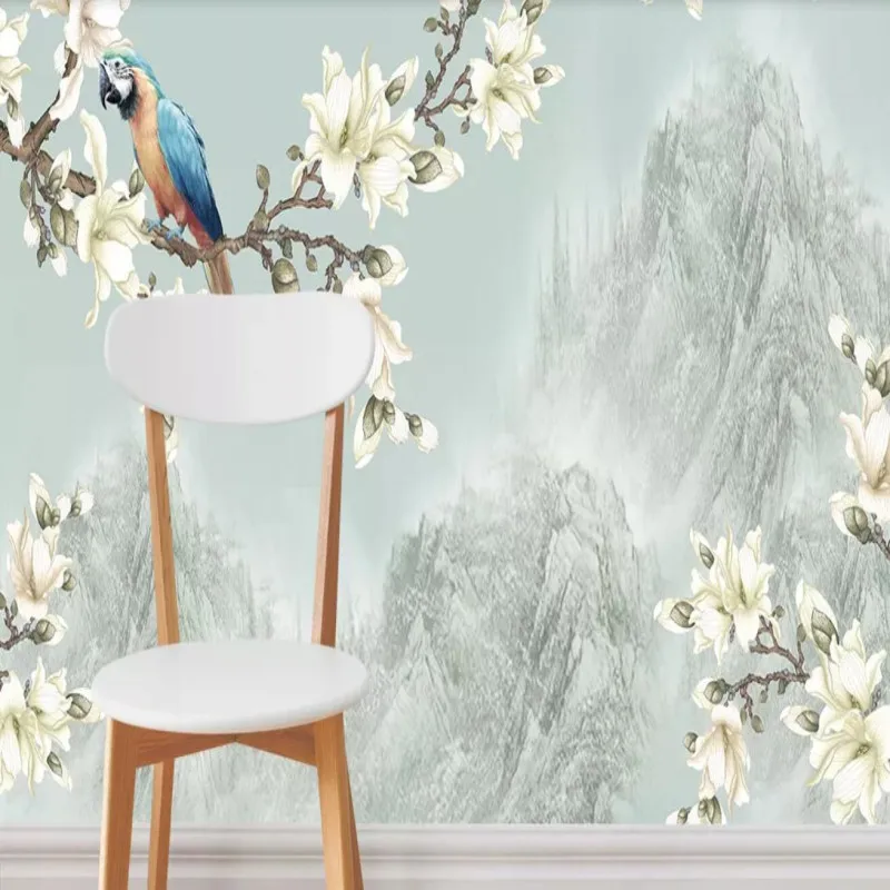 

Factory direct new type of magnolia open rich hand-painted pen and flower sofa, bedroom, living room wall