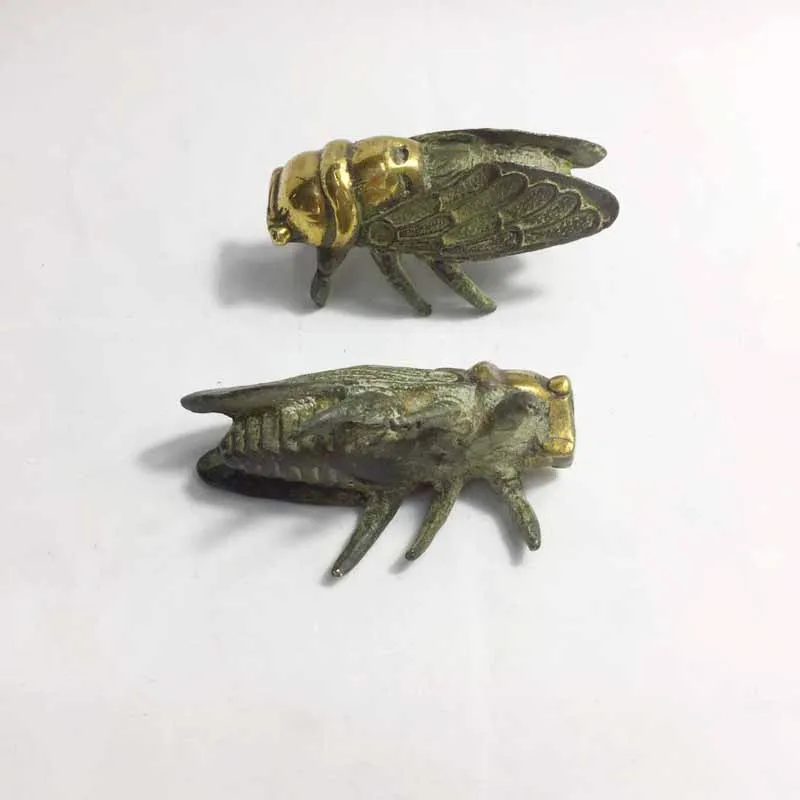 1 шт. Чистая медь Cicada мебель украшение для дома ремесла маленькие поделки