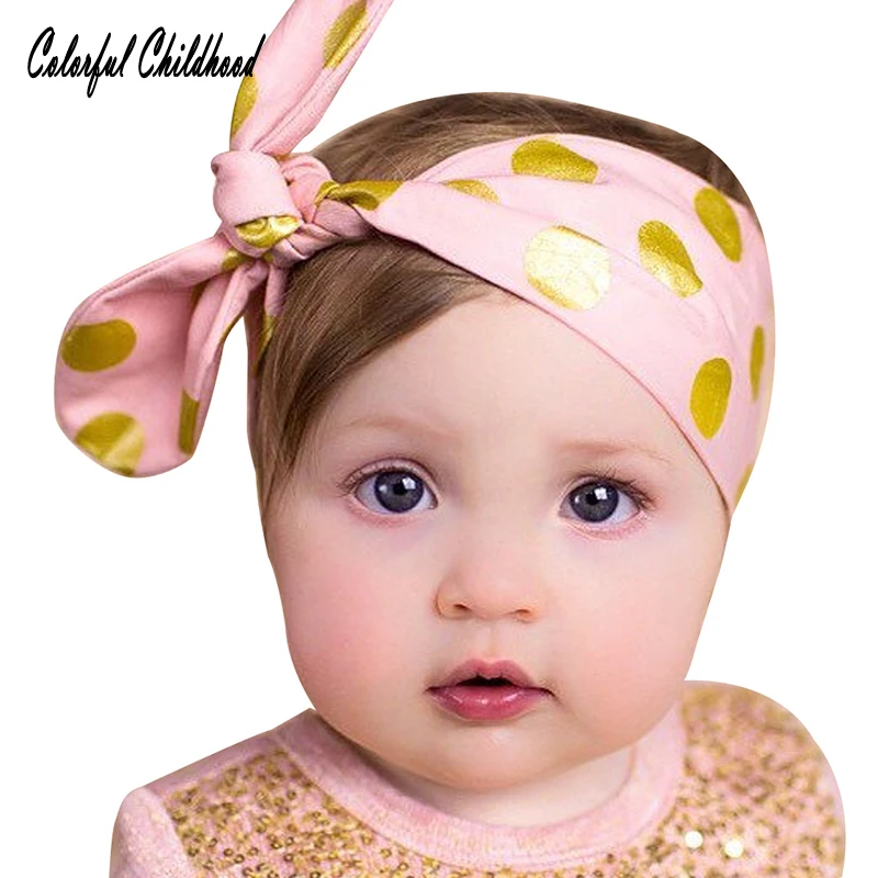 Colorful Childhood Baby Girl hair band 2018 New Fashion Dot Stamping