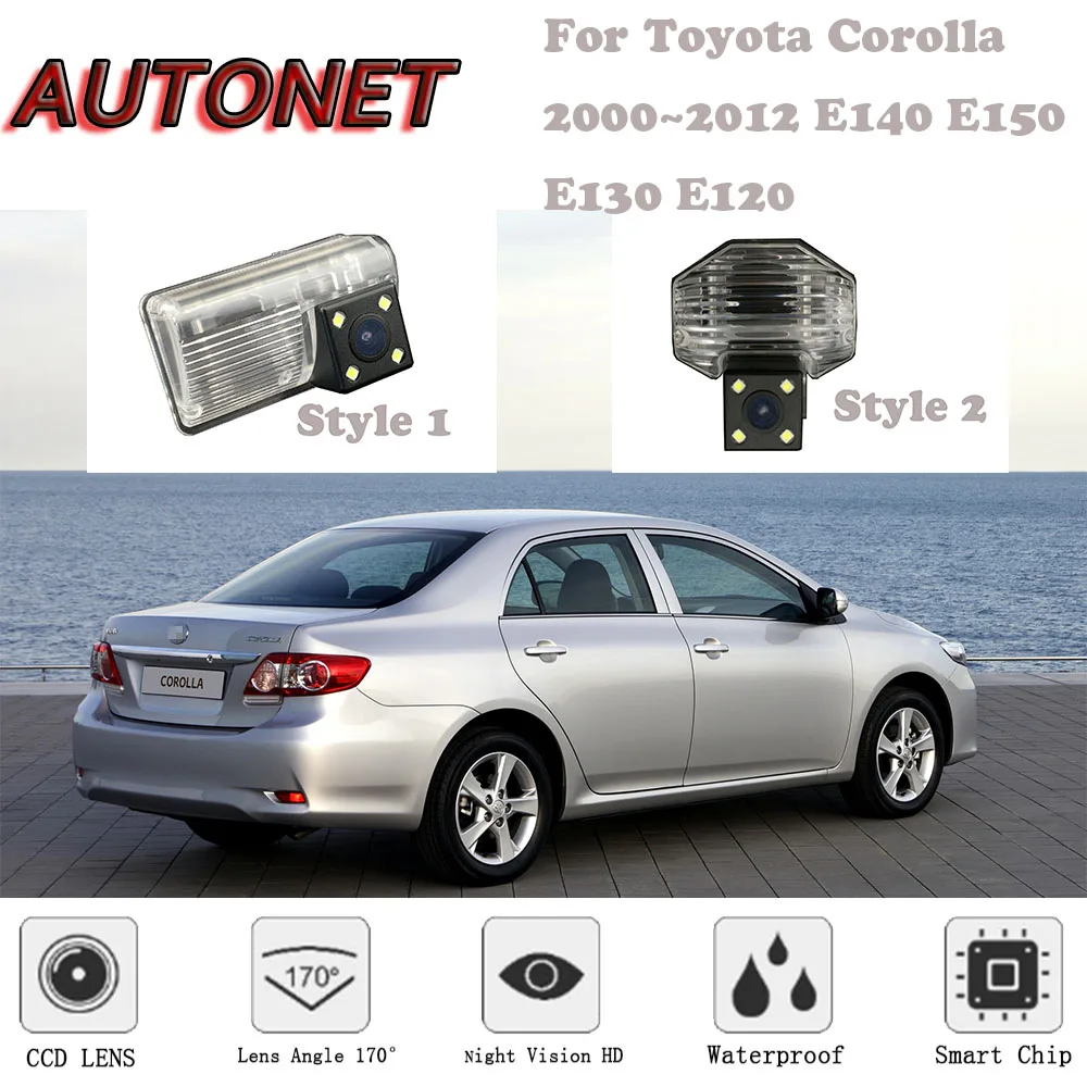 

AUTONET Rear View camera For Toyota Corolla 2000~2012 E140 E150 E130 E120 /CCD/Night Vision/license plate camera