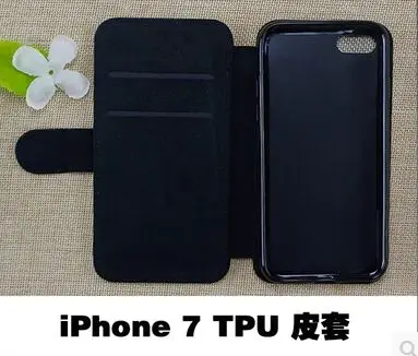 

2D Sublimation Blank Flip Leather PU+TPU Case Cover for IPhone 5 6 7 8 plus X