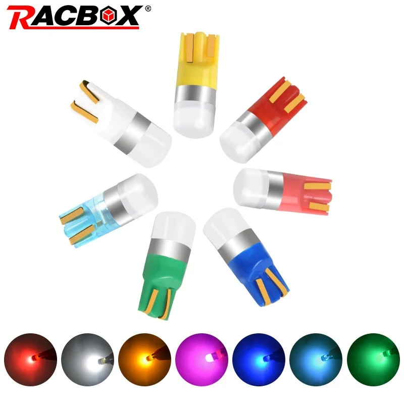 RACBOX 10 шт. оригинальная розетка T10 W5W Светодиодная Автомобильная сигнальная лампа