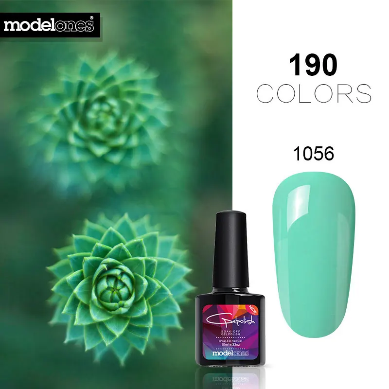 

Modelones Gel Polish 190 Colors UV/Led Nail Art Gel Lacquer Varnish Soak Off Pure Color UV Nail Polish Semi Permanent Gel Glue