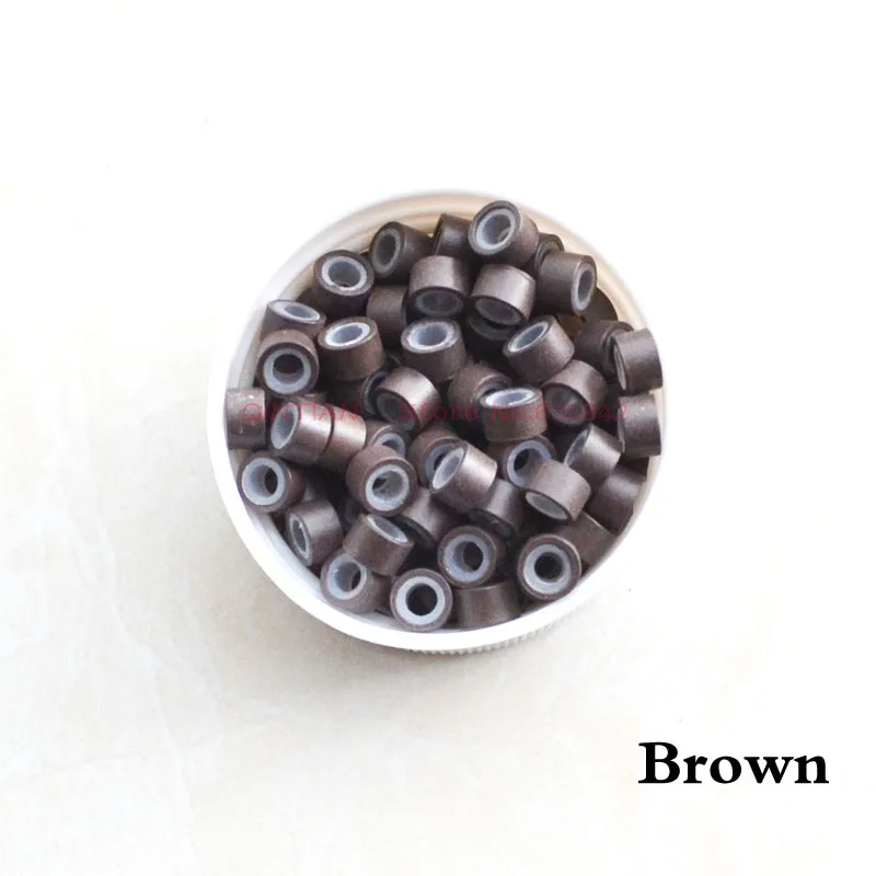 마이크로 링 500pcs 실리콘 알루미늄 5x3x3mm 가발 도구 헤어 익스텐션 액세서리 전문 미용 도구