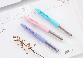 

Quick dry ink plastic gel writing pen 0.5mm tip mutifunctional 4 colors combination for office and school