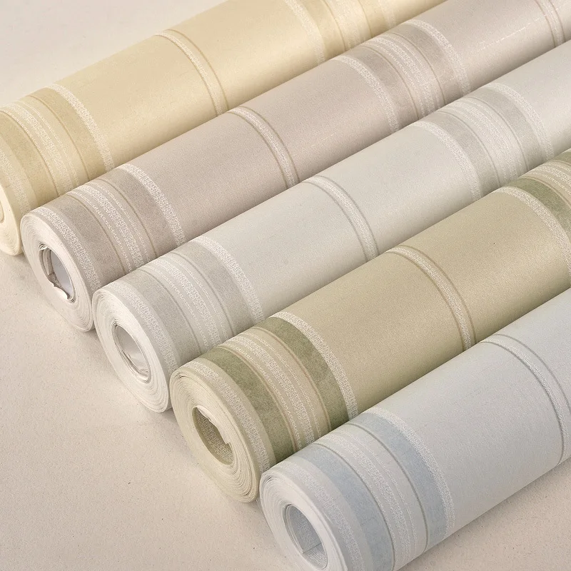 

Modern Grey Vertical Stripes Wallpapers for Living Room 3d Embossed Yellow Stripe Wallpaper Green Material Wallpaper Paper Rolls