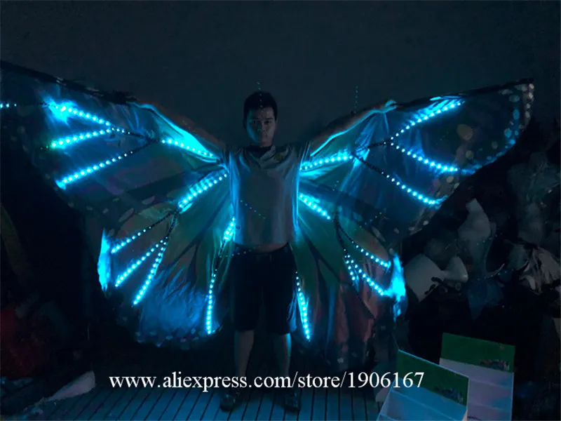 LED light wings isis illusion gold wing stage performance team dance light clothes10