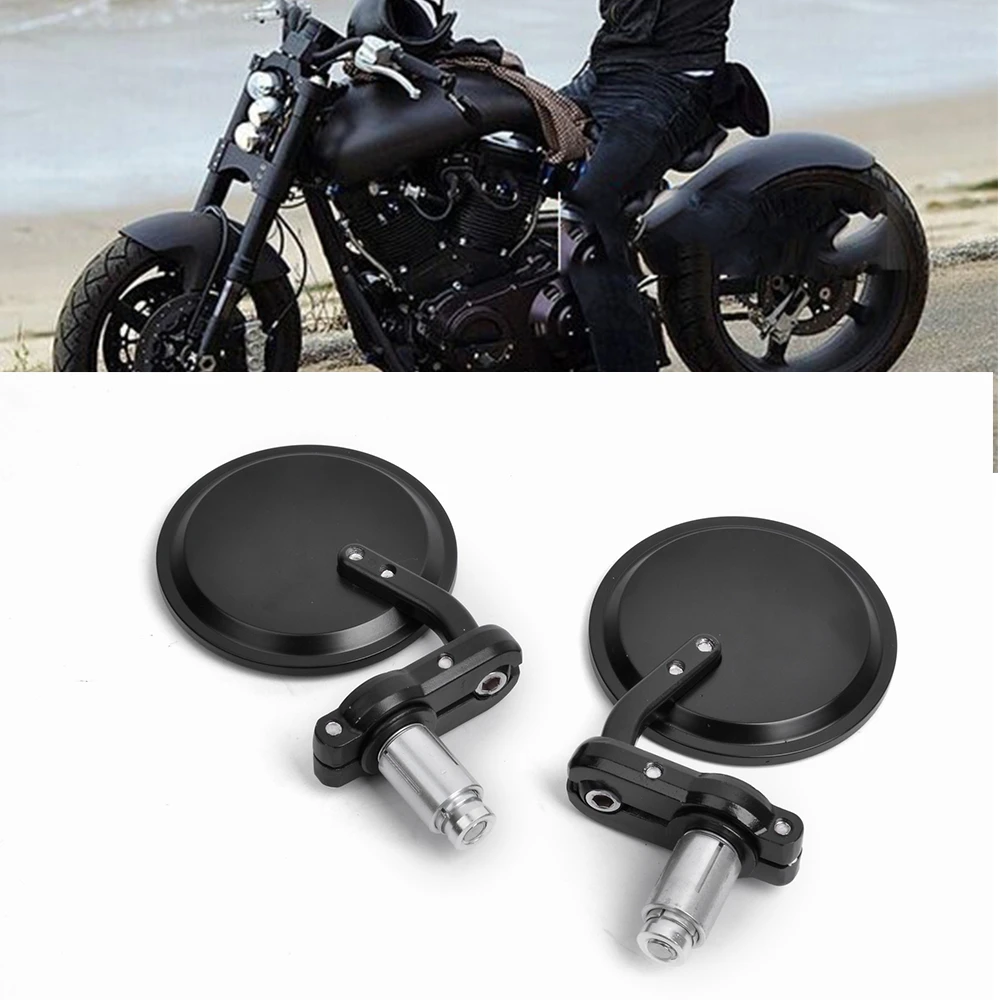 Black 3" CNC Bar End Mirrors Moto Guzzi Triumph Aprilia Retro CAFE RACER CLUBMAN Black 3" CNC Bar End Mirrors Moto Guzzi Triumph Aprilia Retro CAFE RACER CLUBMAN