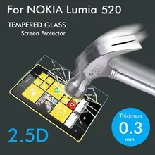 10 шт./лот закаленное стекло 9 H Взрывозащищенная защитная пленка протектор экрана для Nokia Lumia 520 525 526