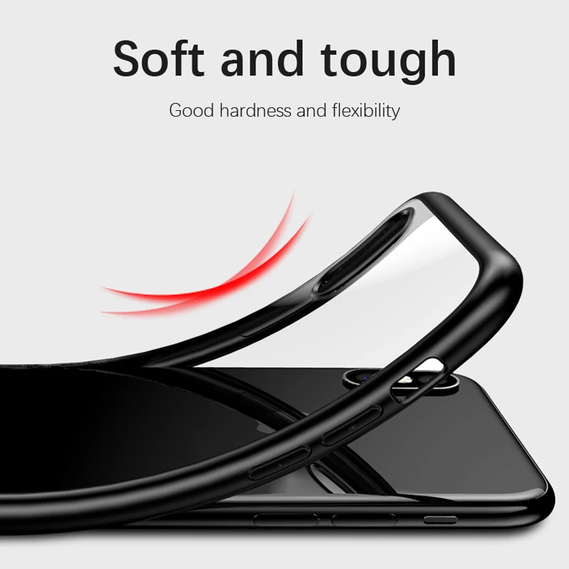 IPAKY Прозрачный чехол для телефона ударопрочный PC + TPU на афон айфон iphone SE 2 2020 7 8