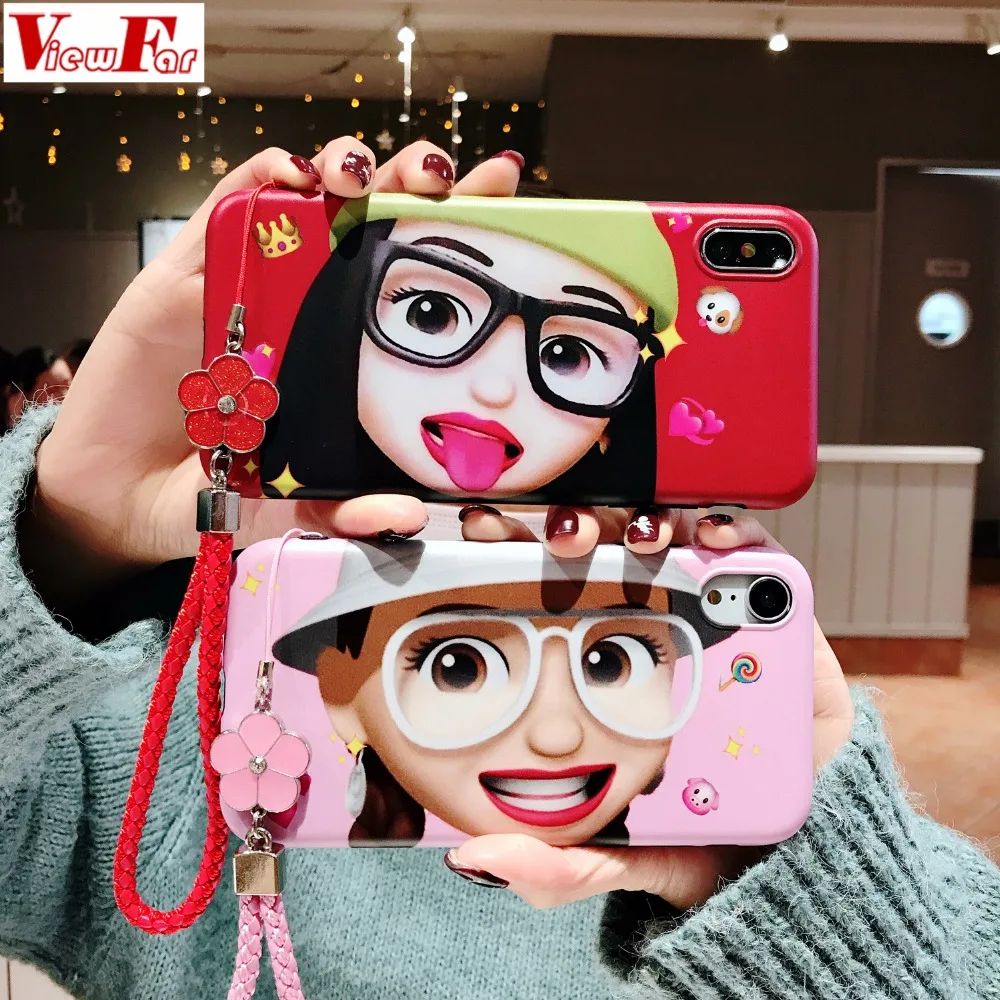 Pattern Case For Apple iphone 6 7 8 10 Plus X XR XS Max Beautiful Cover 6plus 7plus 8plus Xs Cute Girl New Year Soft Cases |