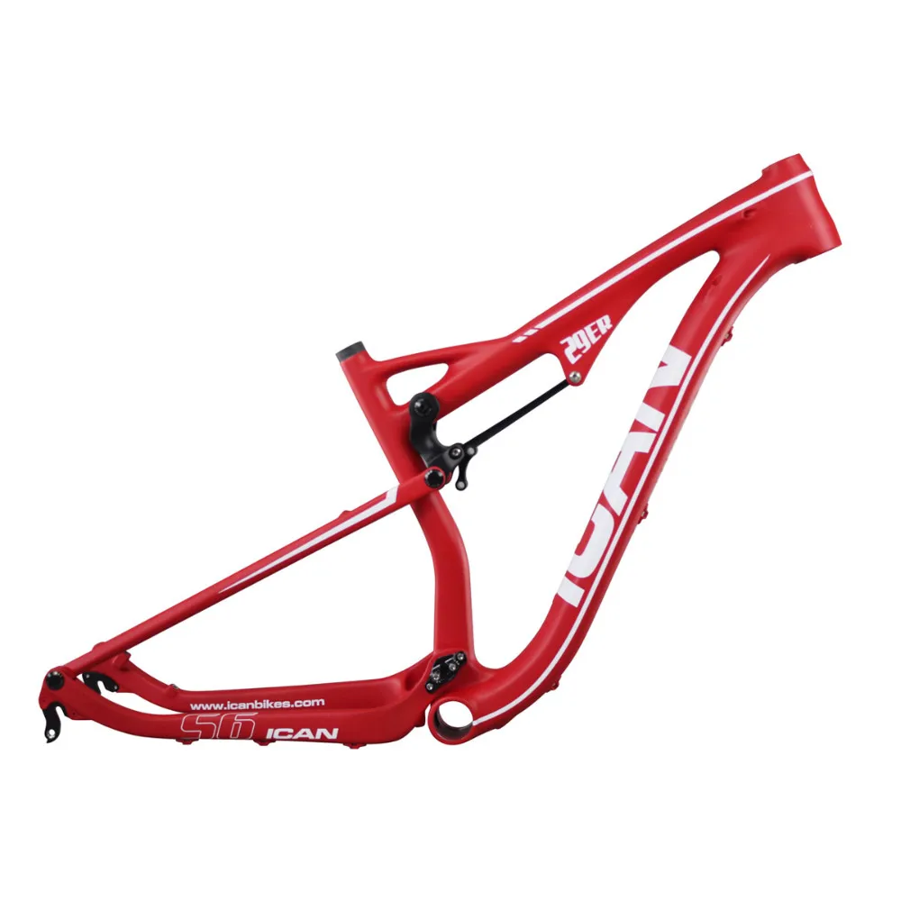 Perfect ICAN white logo 29er dual carbon frame suspension carbon mtb frames 17.5 inch available promotion price 5 Perfect ICAN white logo 29er dual carbon frame suspension carbon mtb frames 17.5 inch available promotion price 5