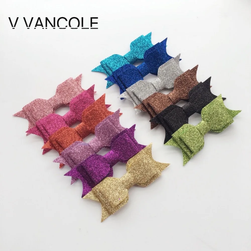 

DIY Sequin Hair Bow without hair band clips diy for Decorations 5pcs/lot