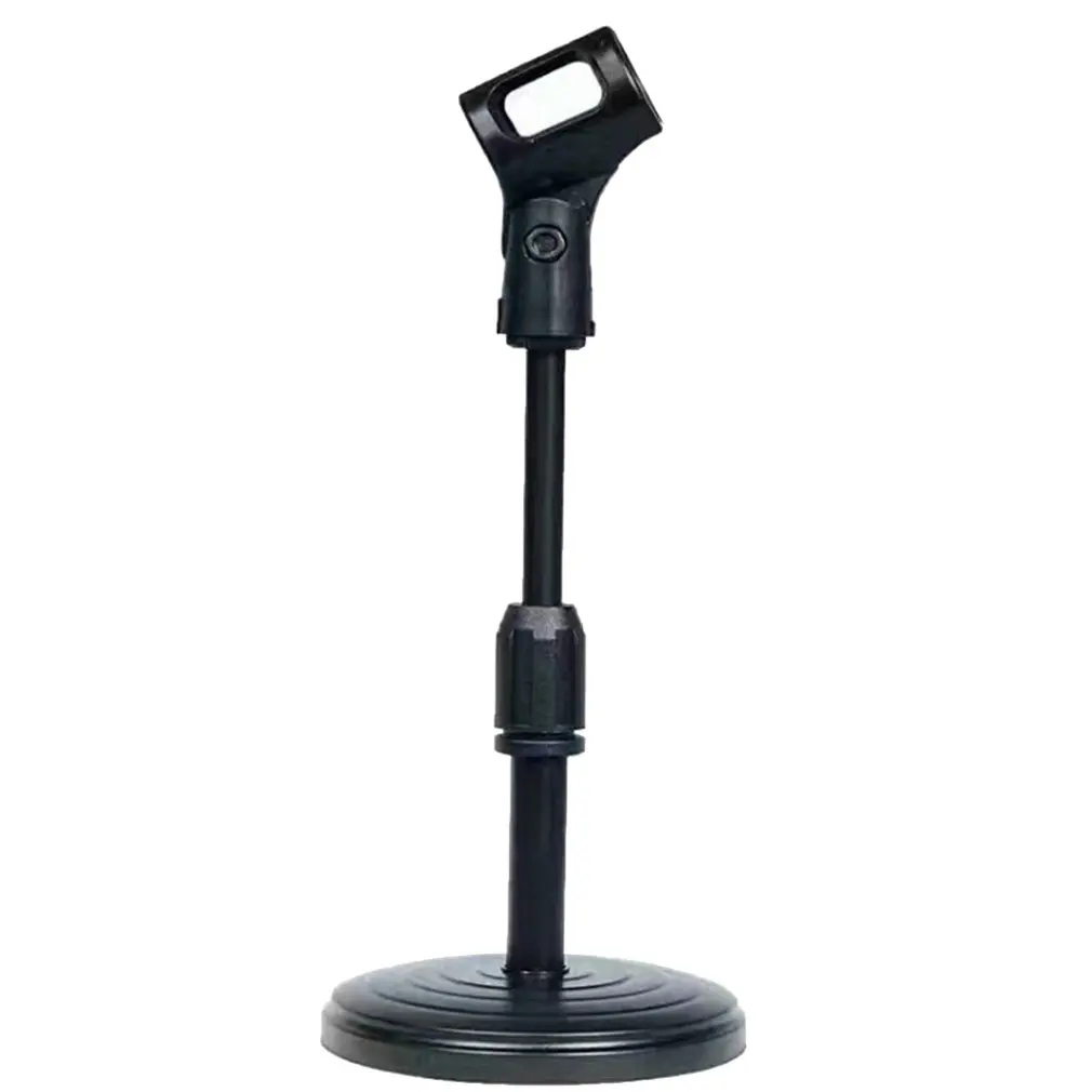 

Microphone stand detachable metal handle bracket Desk Microphone Stand Arm Round Base Short Clip Holder-Table Mic Bracket