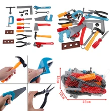 21 шт./компл. мальчиков моделирование строительный инструмент игрушка столярное дело ролевые игры для детей развивающий набор подарки для детей