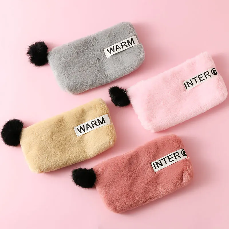 

Pencil Case for Girls Kawaii Plush Pencil Case Bag Cute Large Capacity Pen Bag Storage Bag School Supplies Stationery Gifts