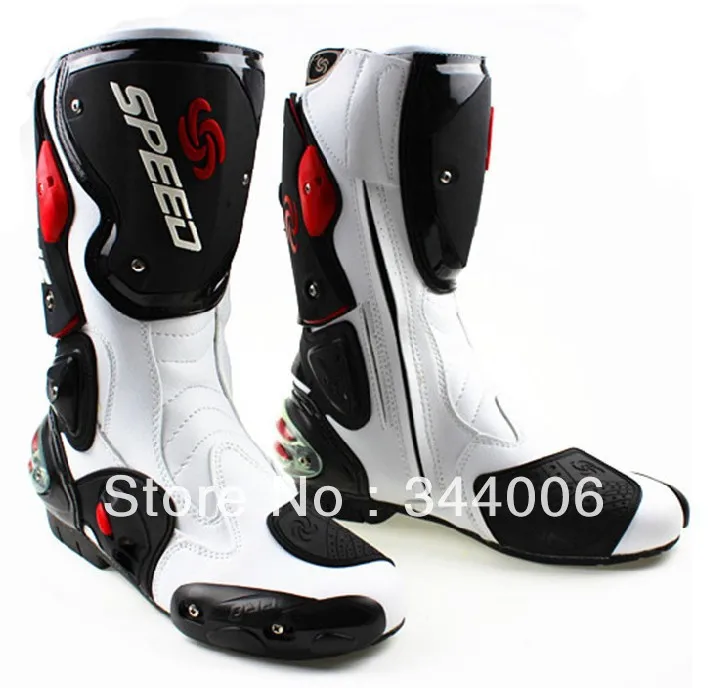 New Cool boots high quality white motorcycle boots Pro Biker SPEED