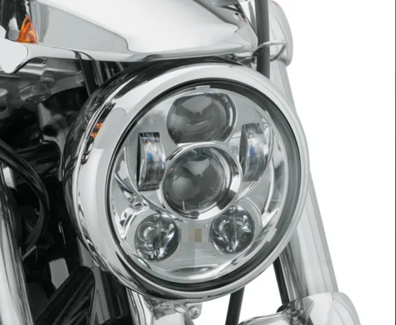 Светодиодный 5,75 5 3/4 лампа проектора мотоцикла Фара Healamp 12V DC DOT E9 для двигателя мотоцикла - Испускаемый цвет: Chrome